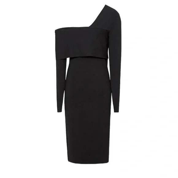 reiss black dress long sleeve NWT Reiss Macey Long Sleeve Black Velvet Bodycon Dress US Size 0 MSRP $240